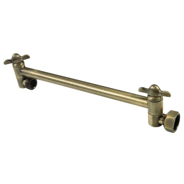 K153A3 10" High-Low Shower Arm Adjustable, Antique Brass